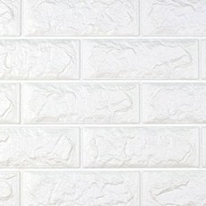 대명 접착식 폼블럭 2.2m 인테리어 벽지 시트지, 화이트, 1개