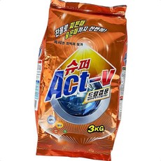 일반드럼겸용세탁 분말세제 슈퍼액트 일반드럼겸용세제 3kg 세탁용 세탁조