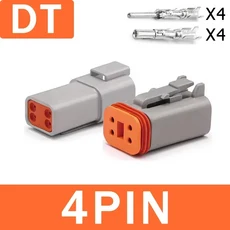 Deutsch DT/DTM/DTP/DTF 멀티핀 방수 커넥터 대형 트럭 및 버스 전기 시스템용 22-14AWG 밀폐형 플러그, [11] DT-4P
