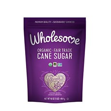 홀섬 스위트너 16온스 유기농 사탕수수 설탕 공정 무역 Wholesome Sweeteners 16-Ounce Organic Cane Sugar Fair Trade Non, 16온스(1팩)