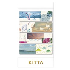 KING JIM HITOTOKI 美紋和紙膠帶 40張, 1個, 拼貼