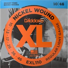D'Addario EXL115 電吉他弦 鎳弦 美國品牌, 1個, EXL110