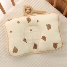 可愛印花定型枕u型嬰兒枕寶寶定型枕新生兒枕頭嬰兒四季定型枕, 星月熊