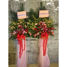 紅色系高架花籃 適用於開幕/開市/榮升榮調/喬遷/會員大會/競選總部成立, 1個