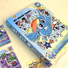 小馬寶莉飛天雲寶卡冊A5四宮格活頁卡冊，學生追星三寸小卡收納卡冊，動漫周邊卡通收藏卡片卡冊，大容量生日禮物, 1個, 單獨拍【內頁10張】