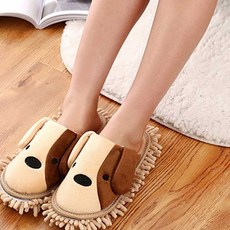 청소용슬리퍼 걸레슬리퍼 발걸레 강아지 청소 슬리퍼, 강아지(브라운), 추가없음, 1