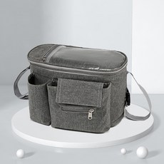걸음마 보조기 필수품 수납 가방 유모차에 걸 수 있는 가방 외출 시 휴대하기 좋은 보온병 가방, [04] Gray