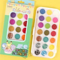 아트박스/문구앤토이스 포켓몬 붓 팔레트 고형 그림물감 21색세트