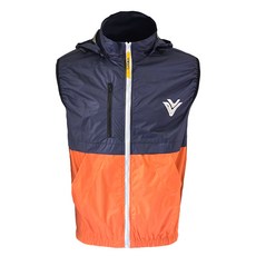 風神 22V 無袖背心 空調工作服 可拆式帽子 風扇外套 VENTI TECH SA2-BO 藍橘色, 1個, M號，只要買背心，(無配件)