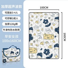 IBNQ 便攜野餐墊 加厚防潮墊 戶外露營地墊 春遊郊遊墊, 喜樂,【可圍坐2-4人】100*160