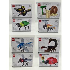 DR.STAR 昆蟲王國迷你積木，多款昆蟲造型積木玩具，兒童益智玩具, 彩色, 1個