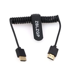 ZBLZGP HDMI 케이블 8K 60hz AOC 섬유 새 버전 지원 48gbps 고속 PS5 UHDTV 폴리백 24K 금 도금 콤비네이션 타입 A 278705, Straight HDMI, Coiled 30cm