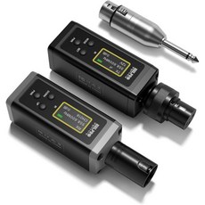 초단파 무선 XLR 송신기 및 수신기 150피트 거리 플러그온 마이크 어댑터 다이내믹 콘덴서 마이크용 자동 채널 스캔 오디오 믹서 PA 시스템 호환 F20