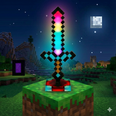 BEACON 마인크래프트 광선검 16색 LED 다이아몬드 소드램프 다이아몬드검 무드등
