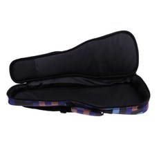 shangren 26인치 테너 우쿨렐레 보관 가방 4현 하와이 기타 백팩, 설명, 설명, 블루 그리드, 1개