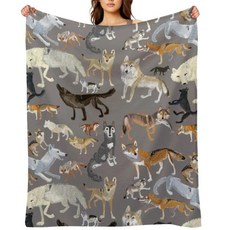 세계의 늑대 그레이 담요 침대 이불 선물 가중, 2. 150x125cm(60x50in)