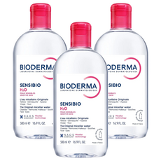 바이오더마 센시비오 H2O 클렌징 워터, 3개, 500ml