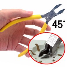 일본산 츠노다 TTC 45도 90도 앵글 니퍼 수직 경사각 사출 성형 플라스틱 철사 스텐 구리 일산 일제 닛퍼 니뻐, 1개