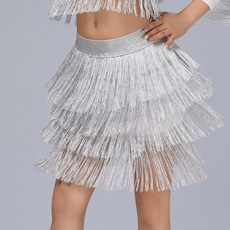 와우진플 찰랑 수술 줌바 댄스스포츠 치마 (123)