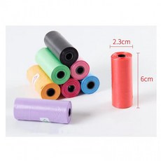 색상랜덤 15Px3개 묶음 일회용 애완 동물 배변 봉투 똥가방 비닐