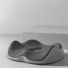 핏앤핏 치질방석 자세교정 도넛 메모리폼 방석, 1개, 그레이