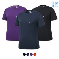 [냉감으로 쾌적하게/스판으로 편안하게] 여성 경량 냉감 스판 라운드 반팔 티셔츠 MBTW545 (90~105)