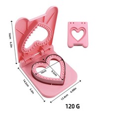 샌드위치 커터 실러 플립 도구 원형 몰드 점심 빵 토스트용 베이킹, 1개, 5. Heart-Shaped