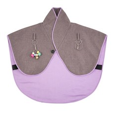 鸚鵡防抓咬披肩 高領加長 防護站肩 尿不溼屎兜 玄鳳胖鳥專用, 1個, 棉麻款-紫色,常規款