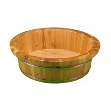 나무 족욕통 히노끼 스파 습식 직경 세숫대야 편백 바가지, G. 21cm 단면 세면대