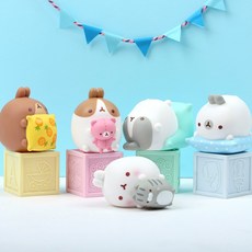 아이러브캐릭터 몰랑이 랜덤 피규어 가챠 인형, 5.뒹굴뒹굴일요일, 1개