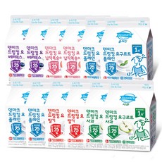 덴마크 드링킹요구르트 6종 275mLx12팩(6종류별x2팩) 냉장무배, 1세트, 275ml, 12개