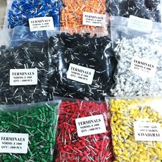 100pcs E1008 튜브 절연 단자 AWG 18 케이블 와이어 1mm2 커넥터 압착 연결, 05 Orange 100pcs