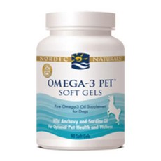 NORDIC NATURALS 北歐天然寵物魚油膠囊 犬用 無魚腥味 Omega-3 皮膚保健 心血管保健, 1個, 魚油膠嚢90顆, 1L, Omega脂肪酸