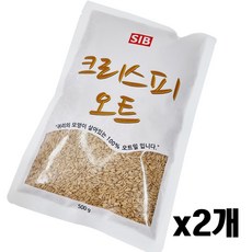 [희주몰] 귀리의 모양이 살아있는 100% 오트밀 크리스피오트 500g, 2개