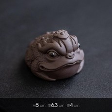 創意紫砂迷你金蟾茶寵招財擺件精品可養茶玩茶桌茶臺裝飾茶具配件, 1個, 迷你如意金蟾（紫泥）