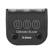 Pro 티타늄 분리형 애완 동물 개 교체 클리퍼 블레이드 Andis/Oster A5/Wahl KM10 시리즈 호환 가능, 08 OOO(0.5mm)