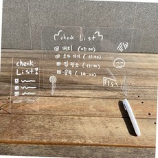 투명 아크릴 메모 보드 a타입 소형 탁상용 스탠드 메모판 데스크테리어 책상꾸미기