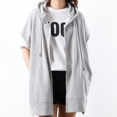 Seed Market休閒不對稱連帽長背心 1081326S 大尺碼 女