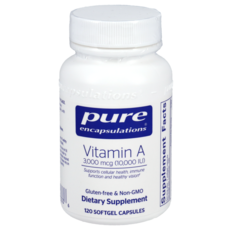 Pure Encapsulations Vitamin A 퓨어 인캡슐레이션 비타민 A 10000IU 120소프트젤 캡슐 2팩, 2개, 120정