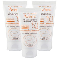 아벤느 선 미네랄 선크림 SPF50+ PA+++, 3개, 50ml