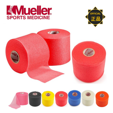 뮬러 MWrap 스펀지 컬러 언더랩 테이프 6.9cmx27.4M 스포츠 테이핑 배드민턴 라켓 그립 축구 보호대고정 머리끈, 3개, 레드