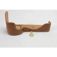소니 ILCE-9 A9 III 마크 3용 PU 가죽 카메라 하단 케이스 세트 커버, 04 PU brown