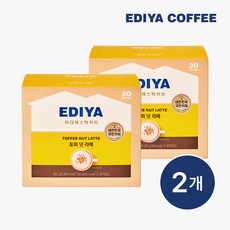 [이디야] 토피넛 라떼 30T x2, 20g, 30개입, 2개