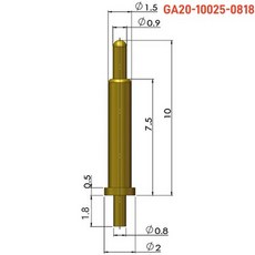 5 500 포고 핀 3 MM 8 18 스프링 SMD 부하 12 10 포고핀 15 4 프로브 PCB 9 7 배터리 14 6 커넥터 전원 16 접점 테스트, 50 PCS, Height H 10 0mm