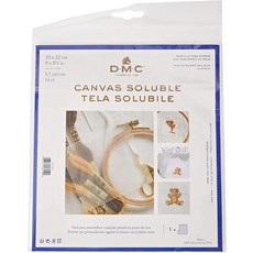 DMC DC90 수용성 크로스 스티치 캔버스 8 x 12 인치 흰색 14 카운트