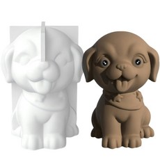 레진용 강아지 실리콘 몰드 DIY 공예용 비누 가정 장식 사무실 자동차 레진 아트 프로젝트용 반려동물 캔들 몰드 스카프 160719, 강아지 스카프