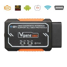 자동차 OBD Elm 327 OBD2 Vgate 스캐너 및 Elm327 와이파이 iOS PIC18F2480 V1 5 진단 2 도구 블루투스 안드로이드, Wifi, Chip PIC18F2480, 1개