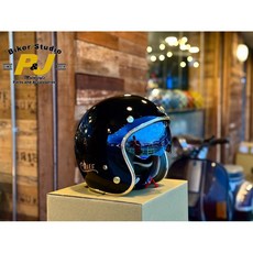 捷寶騎士部品 chief demeter 內置墨片 復古 3/4 安全帽 亮黑色, 乳白,M, 1個