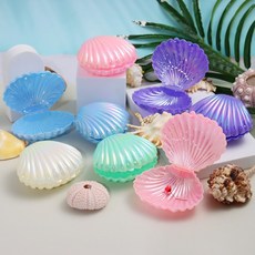 조개디자인 미니보관함 악세서리휴대용케이스, RB1679 보라 10개입 *1봉