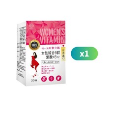 護康穎生醫 女性綜合群 螯合鐵 維生素, 1盒(30粒) | 體驗價